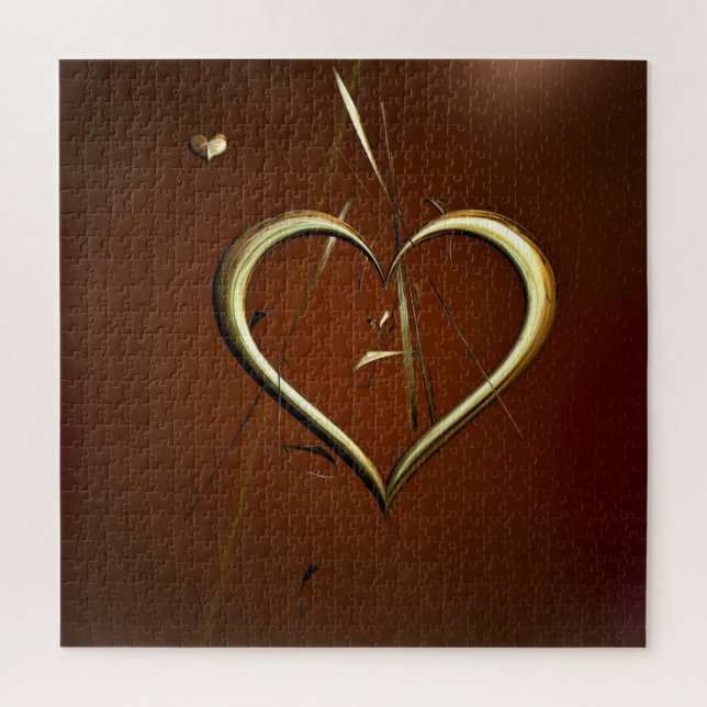 Amor compartido del rompecabezas del oro (Vertical)