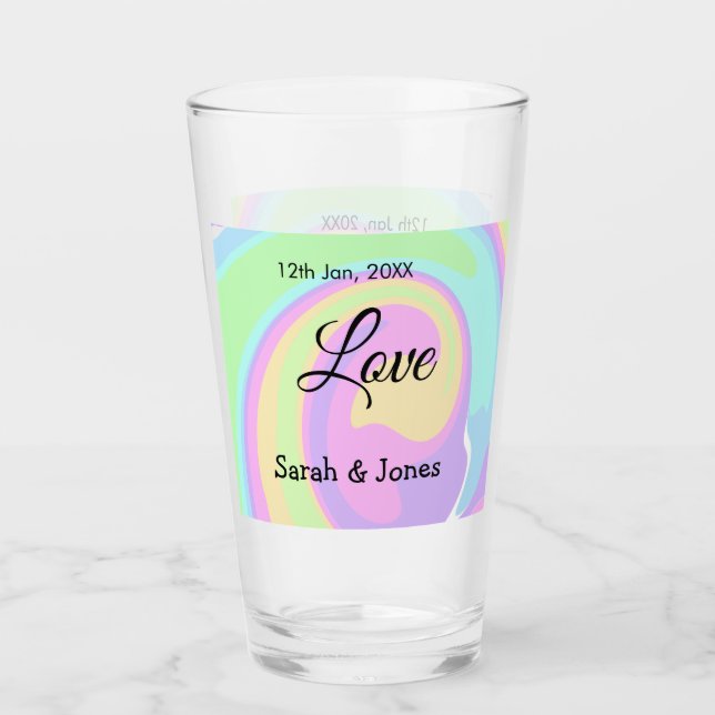 Amor compromiso boda pareja colorido bohpattern (Anverso)