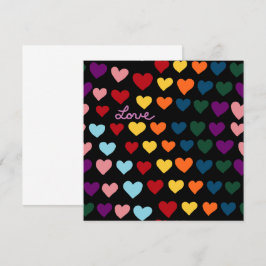 Amor con arcoíris de corazones