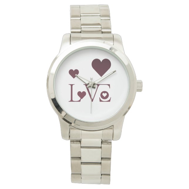 Amor con los corazones - Elegante reloj de mujeres (Anverso)