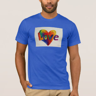Amor Corazón arcoiris Purpurina Palabra camiseta d