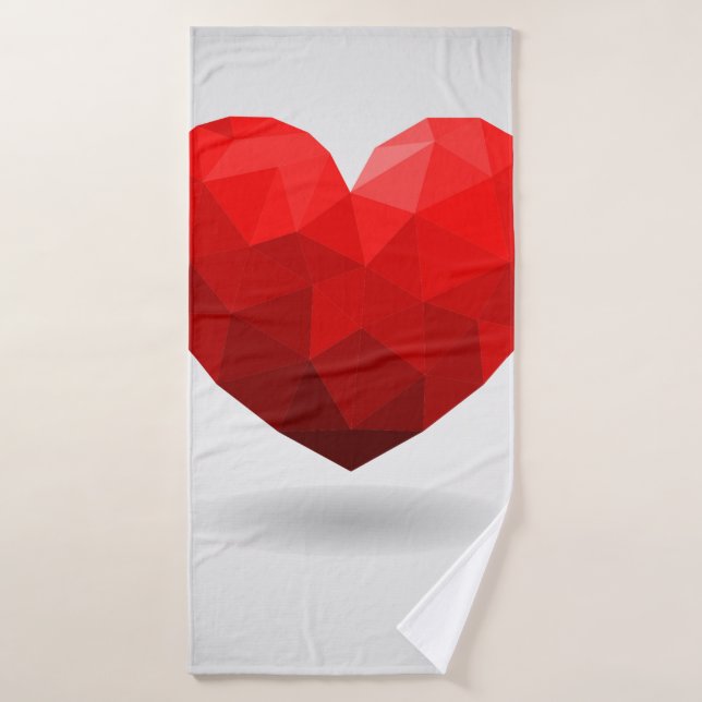 Amor corazón bajo polinismo valentina (Toalla de baño)