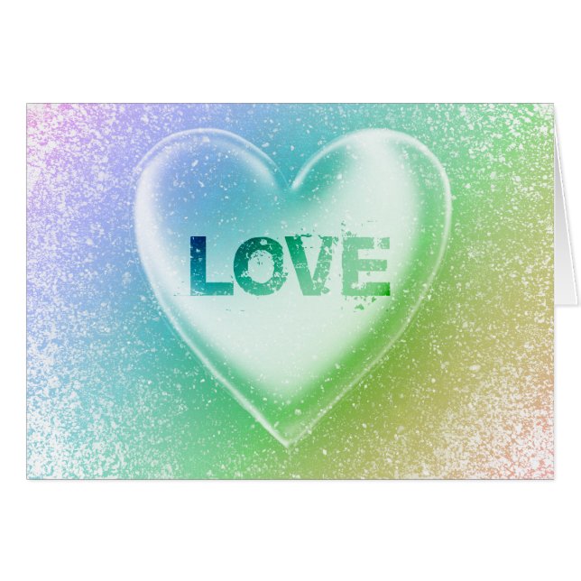Amor : Corazón Grunge : (Anverso (Horizontal))