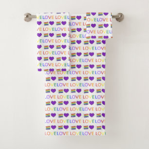 AMOR Corazón Púrpura del Pastel de Capa del Orgull