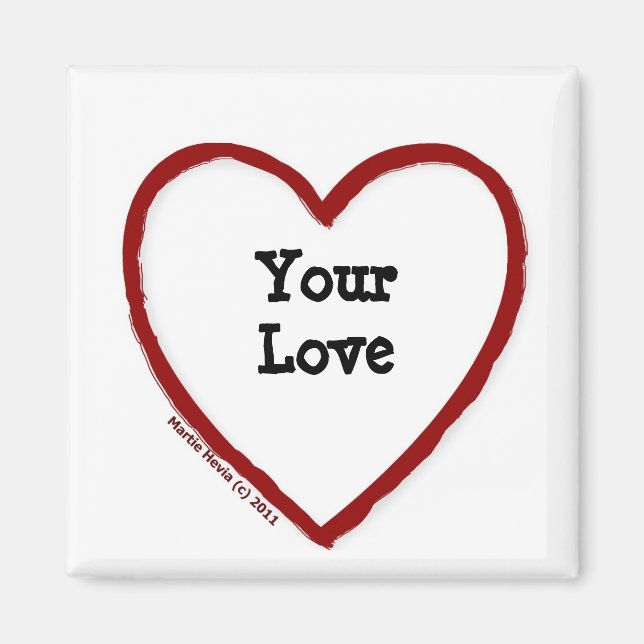 Amor - Corazón (Rellena) - Imán (Frente)