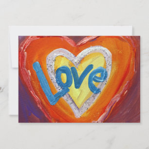 Amor Corazones Ripple Invitación Personalizado o I