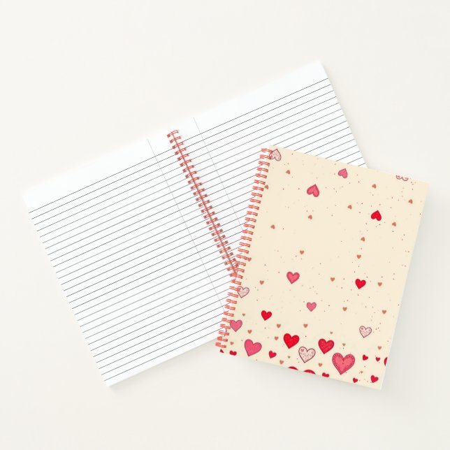 Amor, Corazones, San Valentín, Boda - Cuaderno (Interior)