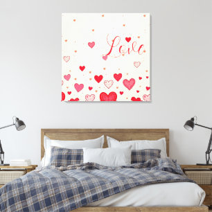Amor, Corazones, San Valentín, Boda - Lienzo Envue