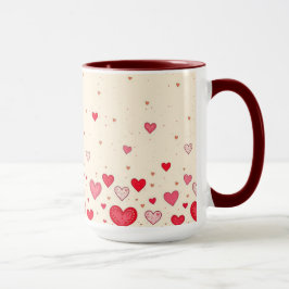 Amor, Corazones, San Valentín, Boda - Mug, Copa