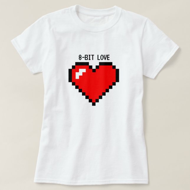 Amor de 8 bits | Camiseta (Diseño del anverso)