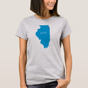 Amor de Chicago Illinois esta camiseta de la