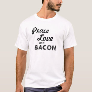 Amor de la paz y camisa del adulto del tocino