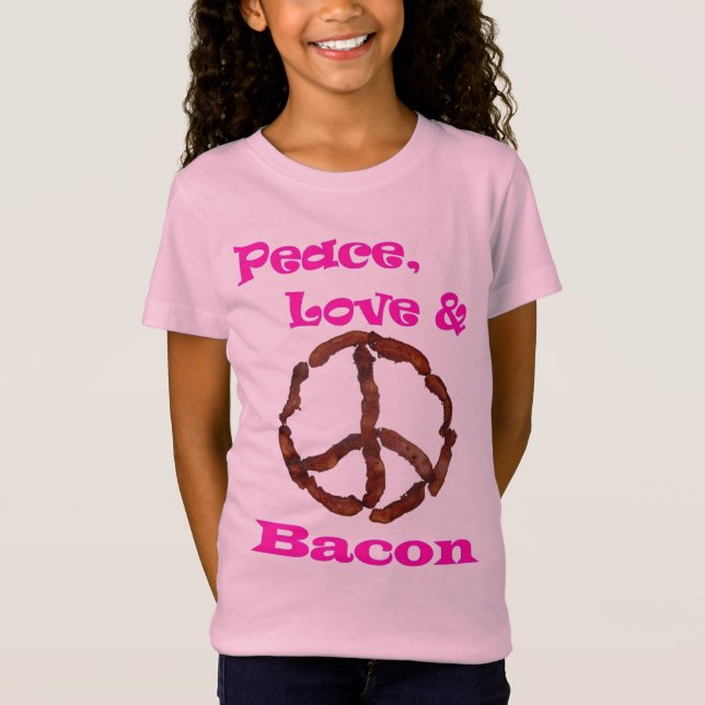 Amor de la paz y camiseta 1.jpg del tocino (Anverso)