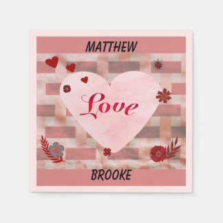 "Amor" de la servilleta de papel