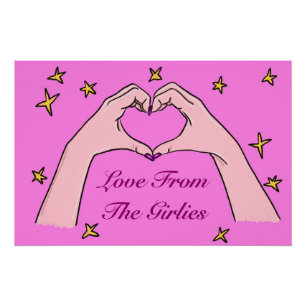 Amor De Las Niñas Poster Brillante