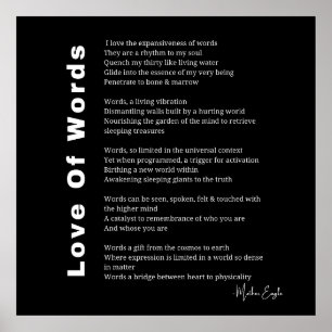 Amor de las palabras poema poesía arte mural poste