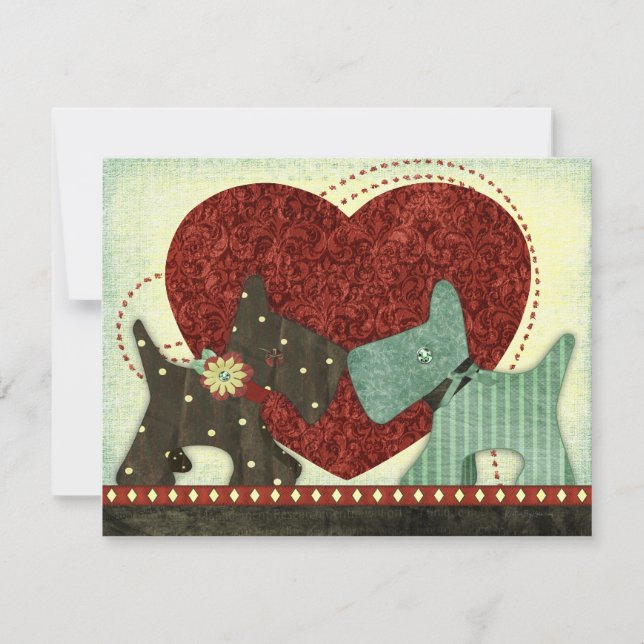Amor de los Cachorros Invitaciones a San Valentín (Anverso)