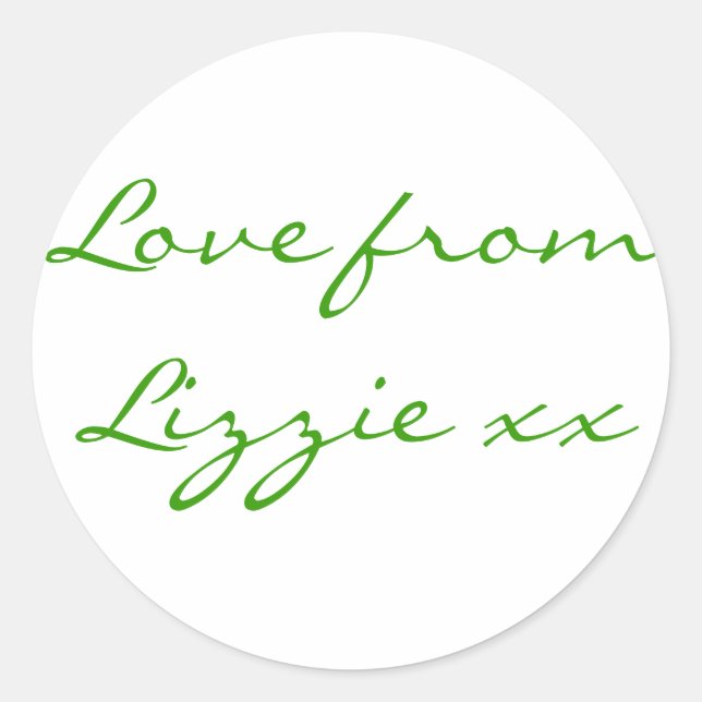 Amor de los Pegatinas Lizzie (Hoja de 20) (Anverso)
