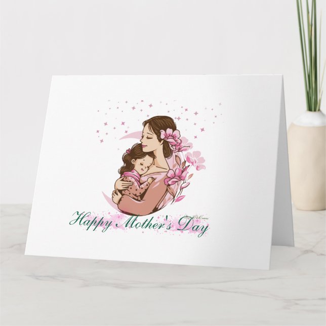 Amor de Madre e Hija – Tarjeta del Día de la Madre (Anverso)