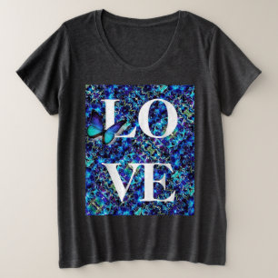 Amor de mariposa de tee de tamaño superior para mu