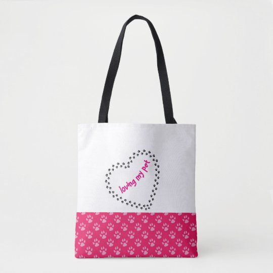 Amor de mi bolso de la pata del rosa del tote del