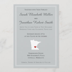 Amor de Minnesota - invitación adaptable de la