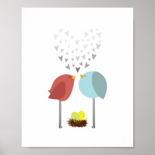 Amor De Nido De Aves. Gemelos. Decoración de guard