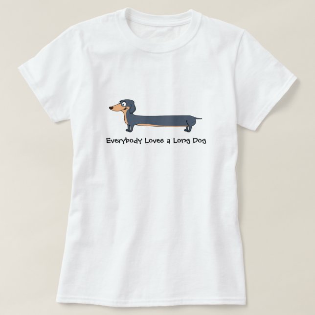 Amor de perro largo - Camiseta básica de las mujer (Diseño del anverso)