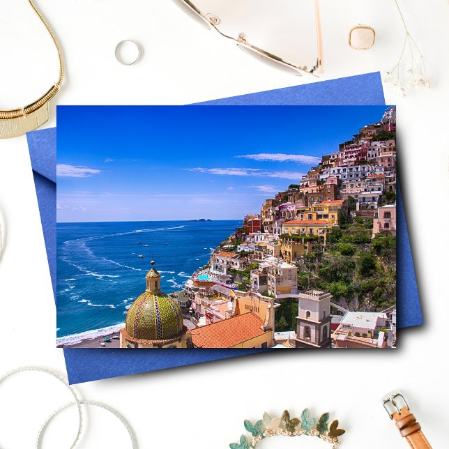 Amor de Positano Italia Tarjeta Postal (Charming Positano card perfect for heartfelt, personalized messages and greetings.)