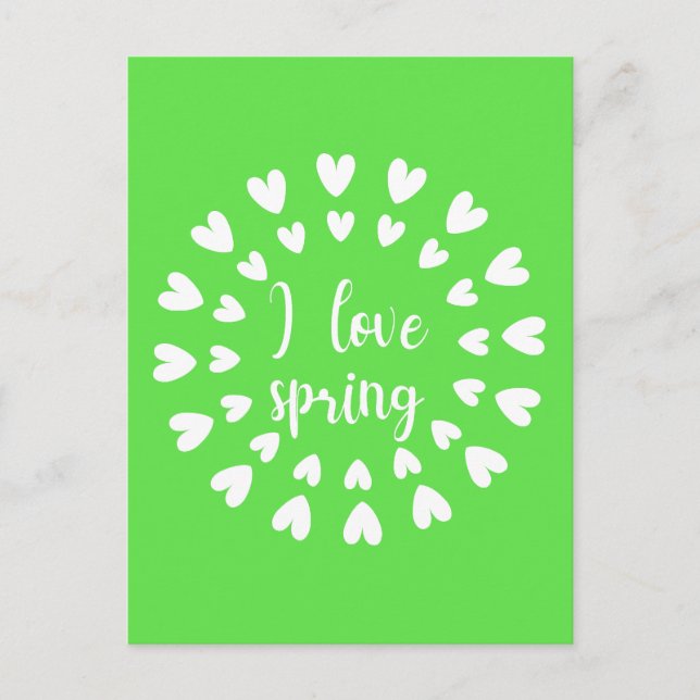 Amor de primavera, Postal de corazones pequeños (Anverso)