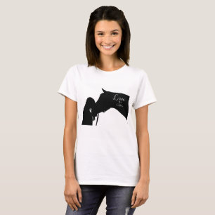 Amor de una camisa ecuestre del caballo del curso
