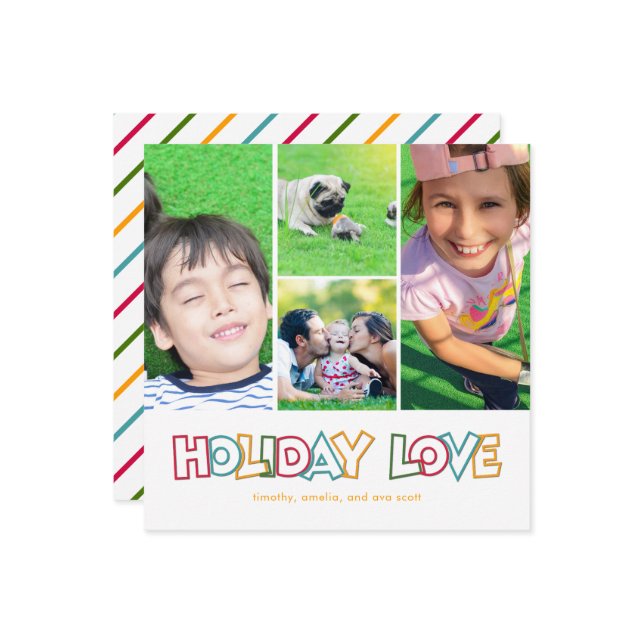 Amor de Vacaciones Alegre y Brillante Tarjeta Post (Anverso/Reverso In Situ)