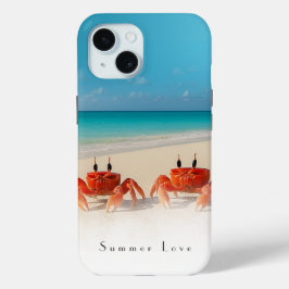 Amor de verano — iPhone 15 Funda duro 2 cangrejos