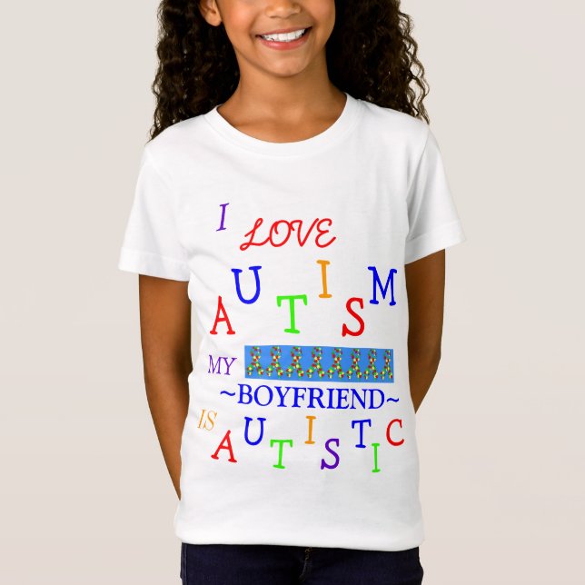 ¡Amor del autismo del chica! Camiseta de la (Anverso)