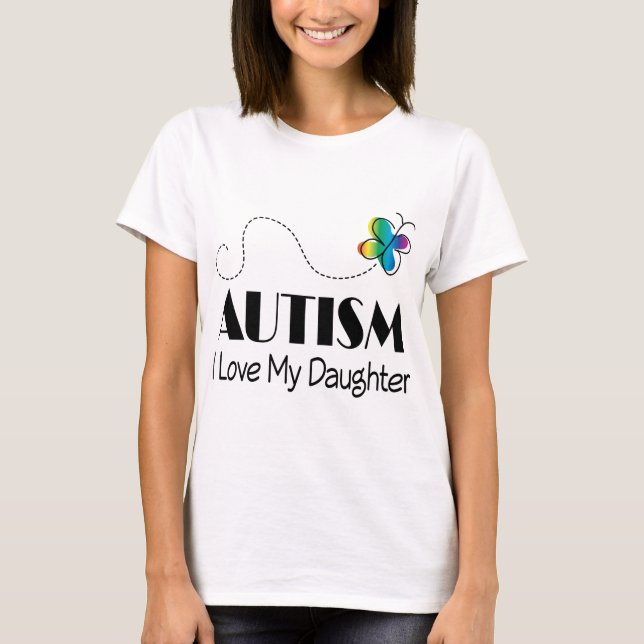 Amor del autismo I mi camiseta para mujer de la (Anverso)