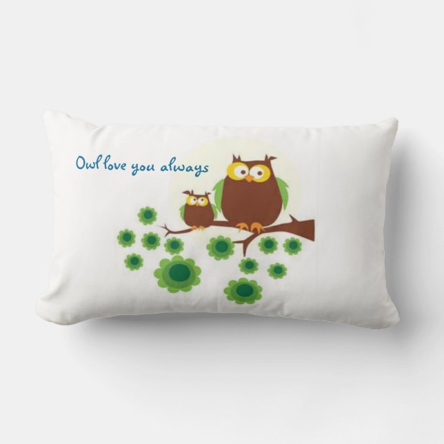 Amor del búho usted almohada siempre decorativa (Anverso)
