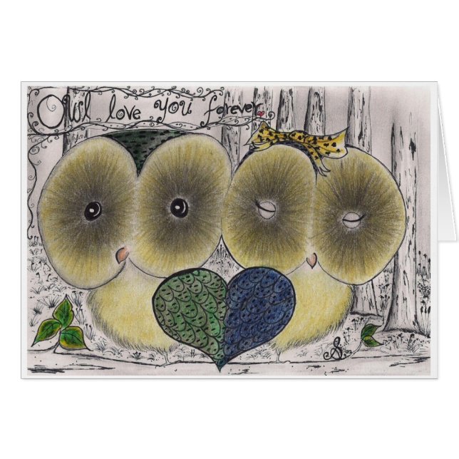 Amor del búho usted para siempre (Anverso (Horizontal))