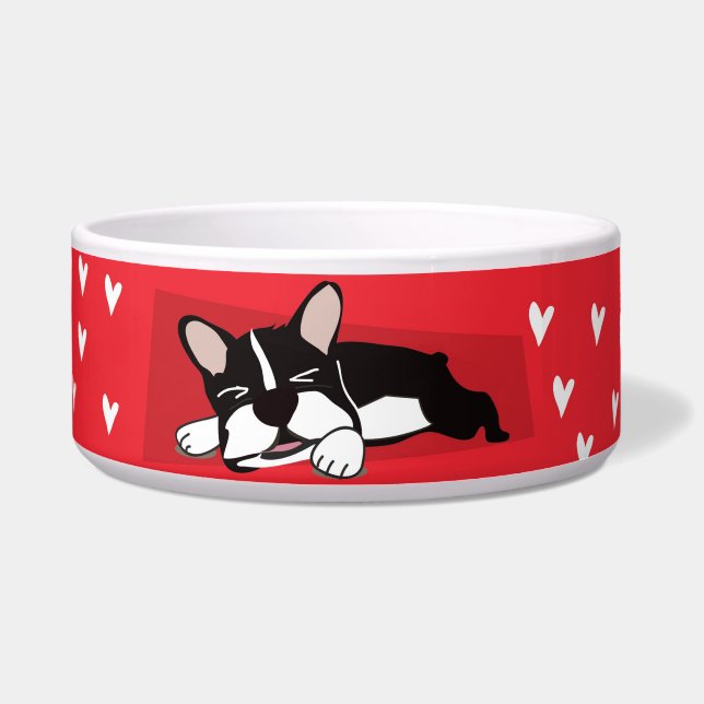 Amor del bulldog francés - cuenco del perro (Frente)