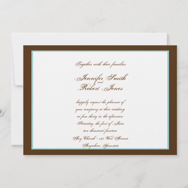 Amor del corazón No Invitación a la Boda Occidenta (Anverso)