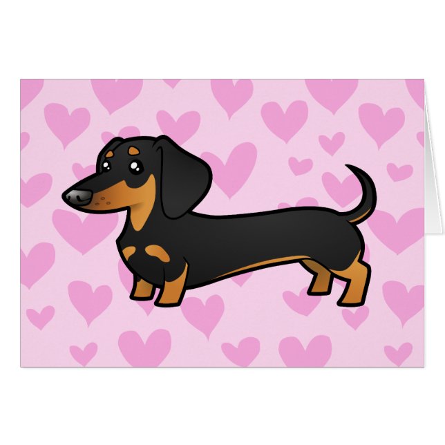 Amor del Dachshund (capa lisa) (Anverso (Horizontal))