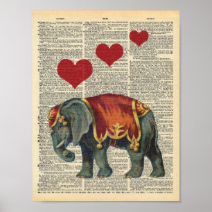 Amor del elefante del circo del arte del