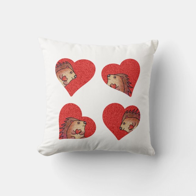 ¡Amor del erizo! Almohada (Anverso)