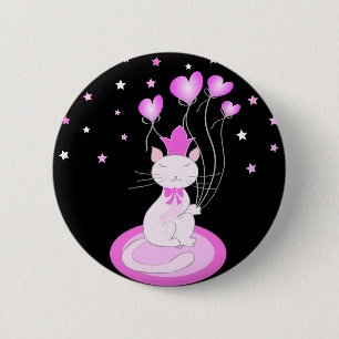 Amor del gatito - botón del Pin