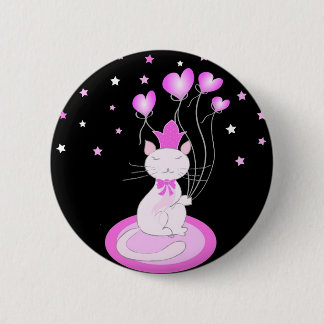 Amor del gatito - botón del Pin