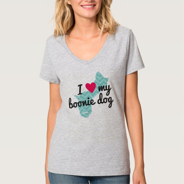 Amor del I de las mujeres mi camisa del perro de (Anverso)