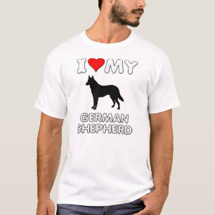 Amor del pastor alemán I mi camisa del corazón