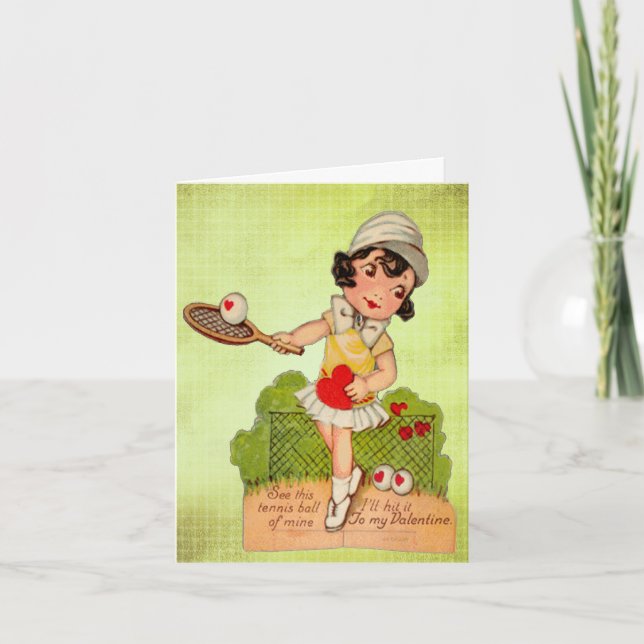 Amor del tenis de la tarjeta del día de San (Anverso)