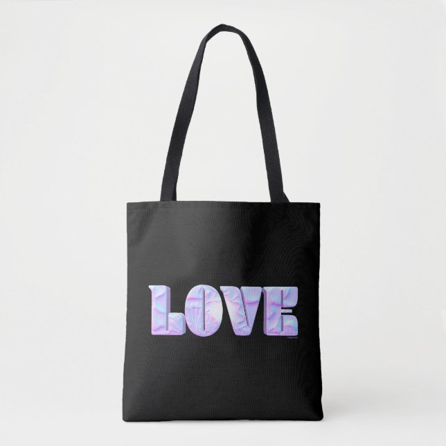 AMOR, Diseño 3D, Bolsa De Tote Moderna, Única, Ele (Anverso)