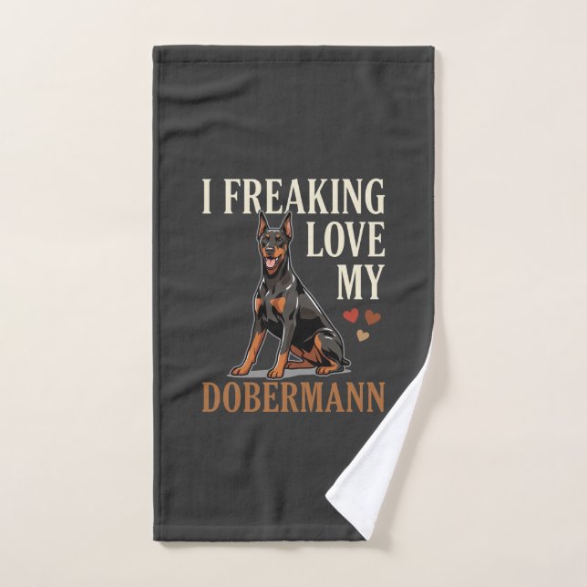 Amor Dobermann Amante Perros (Toalla de mano)