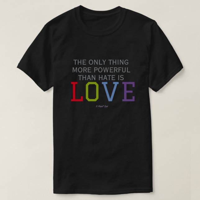 AMOR (doble cara) (oscuro) - Una camiseta MisterP (Diseño del anverso)